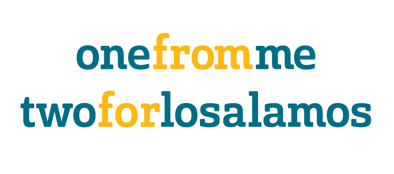 This image has an empty alt attribute; its file name is onefromme-twoforlosalamos.png